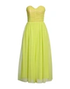 Simona Corsellini Woman Midi Dress Acid Green Size 6 Polyester