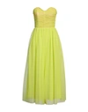 Simona Corsellini Woman Midi Dress Acid Green Size 6 Polyester In Green
