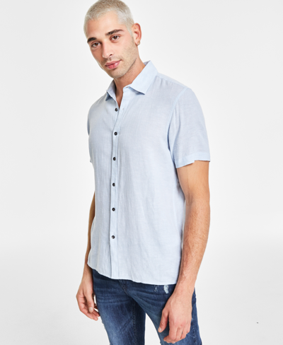 Inc International Concepts Men's Regular-fit Linen Shirt, Created For Macy's In Croquis