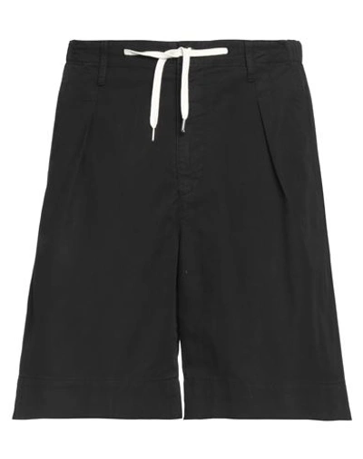 Cellar Door Man Shorts & Bermuda Shorts Black Size 36 Cotton, Elastane