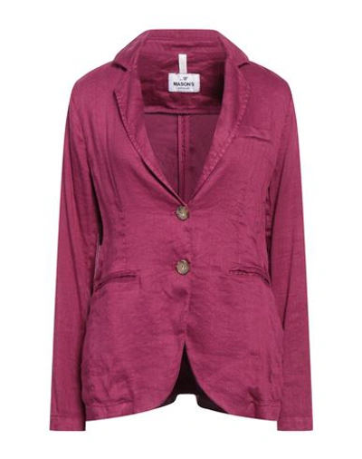 Mason's Woman Blazer Mauve Size 10 Polyamide, Elastane In Purple