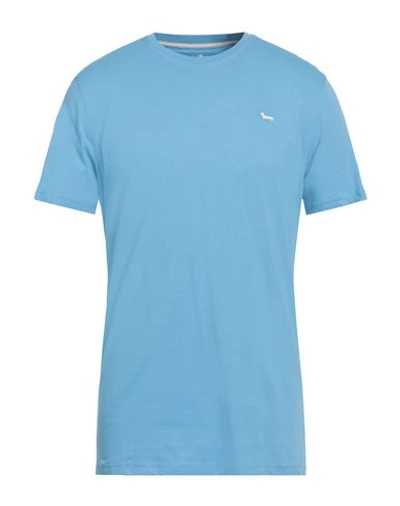 Harmont & Blaine Man T-shirt Sky Blue Size Xl Cotton