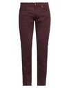 Harmont & Blaine Man Pants Burgundy Size 32 Cotton, Elastane In Red