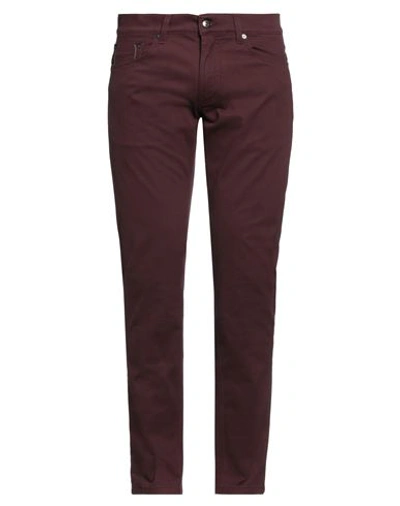 Harmont & Blaine Man Pants Burgundy Size 32 Cotton, Elastane In Red