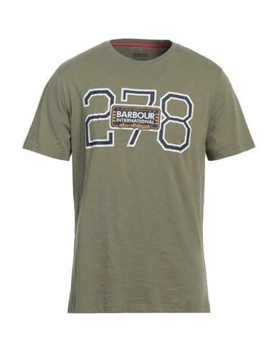 Barbour Man T-shirt Military Green Size M Cotton