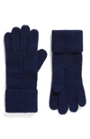 Treasure & Bond Cable Knit Gloves In Blue Beacon