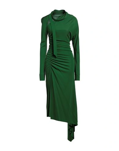 Victoria Beckham Woman Long Dress Green Size 10 Viscose