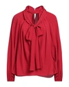 N°21 Woman Shirt Red Size 2 Acetate, Silk