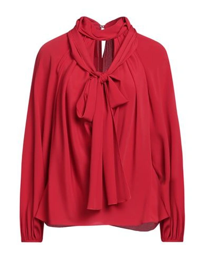 N°21 Woman Shirt Red Size 2 Acetate, Silk