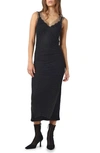 Noisy May Xenia Sleeveless Net Dress In Black Detail Silver