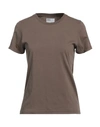 Colorful Standard Woman T-shirt Khaki Size S Organic Cotton In Brown