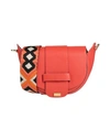 Tsd12 Woman Cross-body Bag Coral Size - Soft Leather In Red