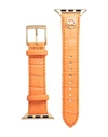 MICHAEL KORS MICHAEL KORS ACCESS BANDS FOR APPLE WATCH WOMAN WATCH ACCESSORY ORANGE SIZE - SOFT LEATHER