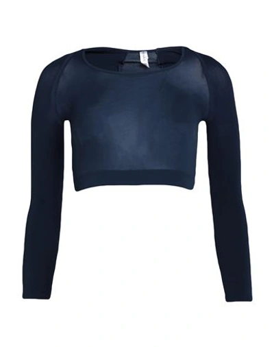 Spanx Woman Undershirt Blue Size Xs/s Nylon, Elastane
