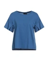Roberto Collina Woman T-shirt Blue Size S Cotton