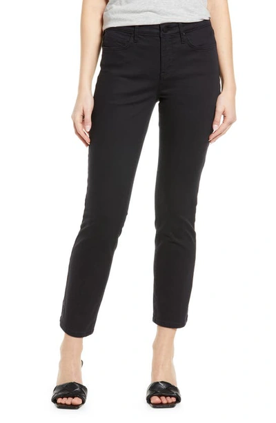 Nydj Sheri Side Slit Slim Ankle Jeans In Black