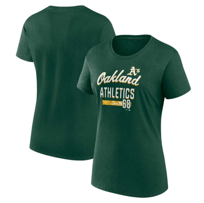 Fanatics Branded Green Oakland Athletics Logo Fitted T-shirt
