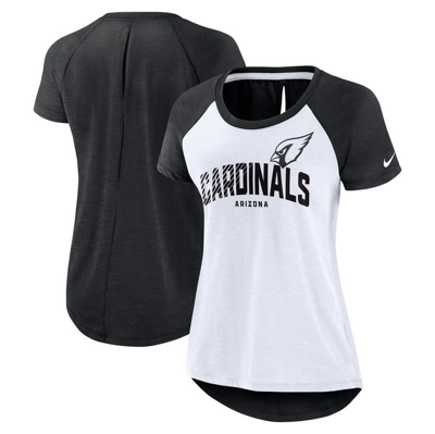 Nike White/heather Scarlet Arizona Cardinals Back Slit Lightweight Fashion T-shirt