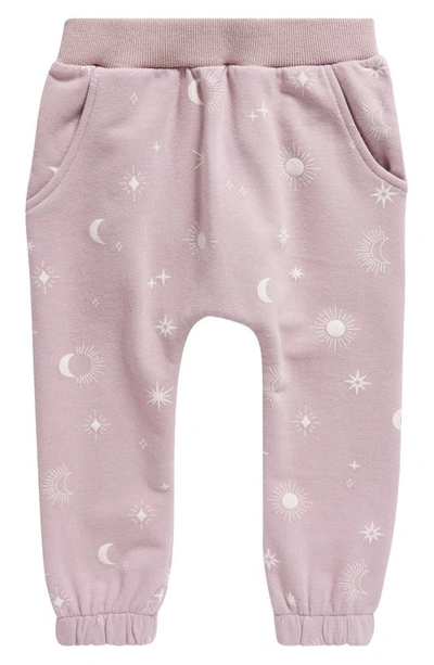 Tiny Tribe Kids' Celestial Cotton Blend Joggers In Violet