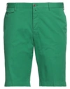 Pt Torino Man Shorts & Bermuda Shorts Emerald Green Size 38 Cotton, Elastane