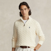 Ralph Lauren Cable-knit Cotton Sweater In Andover Cream