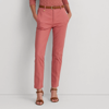 Ralph Lauren Double-faced Stretch Cotton Pant In Pink Mahogany