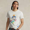 Polo Ralph Lauren Custom Slim Fit Polo Bear Jersey T-shirt In Nevis Paint