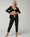 SOMA WOMEN'S EMBRACEABLE ANKLE PAJAMA PANTS IN BLACK SIZE LARGE | SOMA
