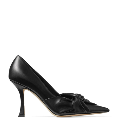 JIMMY CHOO HEDERA 90 LEATHER PUMPS