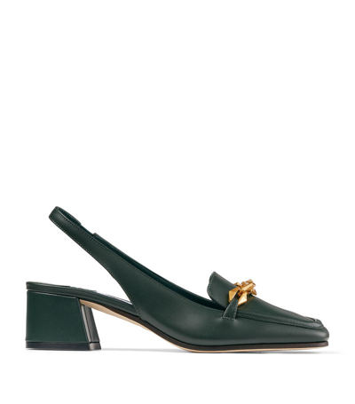 Jimmy Choo Diamond Tilda 45 Slingback Mules In Green