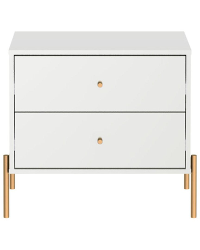Manhattan Comfort Jasper Nightstand In White