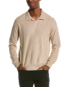 VINCE VINCE BOILED CASHMERE JOHNNY COLLAR SWEATER