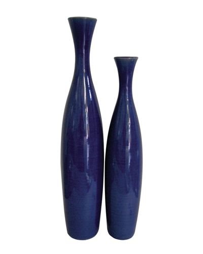 Howard Elliott Howard Elliot Glaze Ceramic Vases – Set Of 2