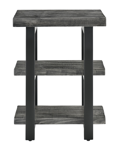 Alaterre Pomona Metal And Wood 2-shelf End Table