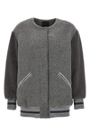 Givenchy Logo Bomber Jacket Casual Jackets, Parka Gray In Gray