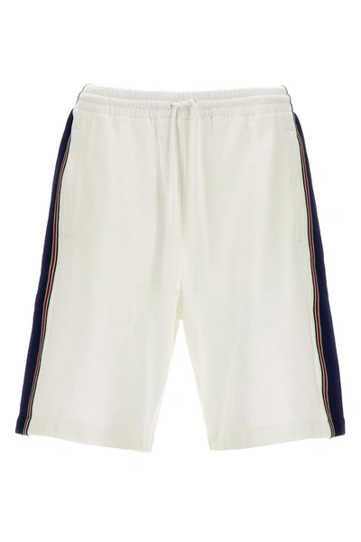 Gucci Men 'incrocio Gg' Bermuda Shorts In White