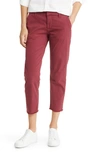 FRANK & EILEEN WICKLOW THE ITALIAN FRAYED MID RISE CROP CHINO PANTS