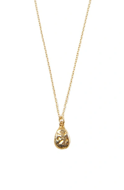 Argento Vivo Sterling Silver Molten Pendant Necklace In Gold