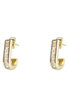 Argento Vivo Princess Cubic Zirconia Hoop Earrings In Gold