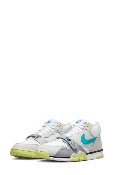 Nike Air Trainer 1 Sneaker In White/teal Nebula/neutral Grey