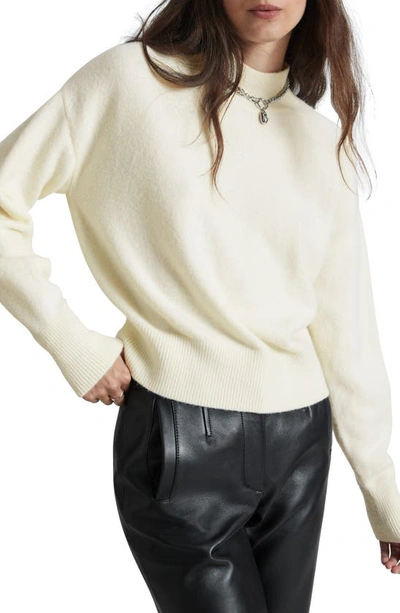 & Other Stories Mock Neck Sweater In Offwhite