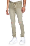 KSUBI VAN WINKLE OUTBACK RIPPED RECYCLED COTTON BLEND SKINNY JEANS