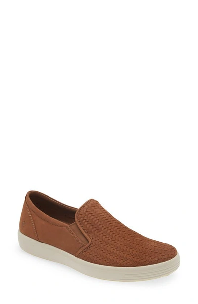 Ecco Soft 7 Slip-on Trainer In Camel