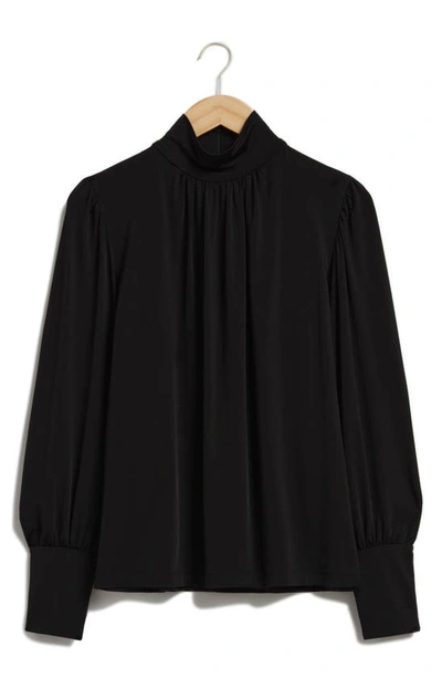 & Other Stories Mock Neck Top In Black