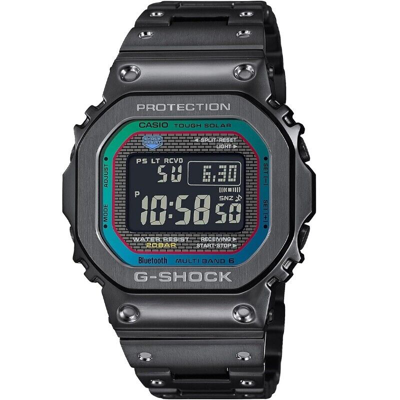 Pre-owned Casio G-shock Digital Full Metal Polychromatic Accents Men's Watch Gmwb5000bpc1