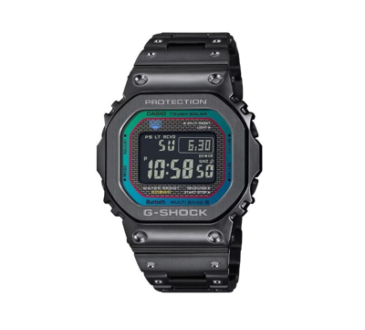 Pre-owned Casio G-shock Digital Blue Green Stainless Steel Men's Watch Gmwb5000bpc-1