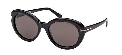 Pre-owned Tom Ford Lily-02 Ft 1009 Black/smoke 55/19/140 Women Sunglasses In Gray