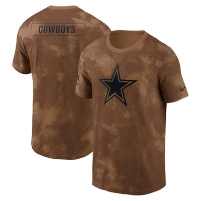 Nike Dallas Cowboys Salute To Service Sideline  Men's Nfl T-shirt In Brown