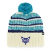 47 '47 CREAM CHARLOTTE HORNETS TAVERN CUFFED KNIT HAT WITH POM