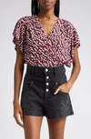 Isabel Marant Étoile Jovany Ultra High Rise Denim Shorts In Raspberry